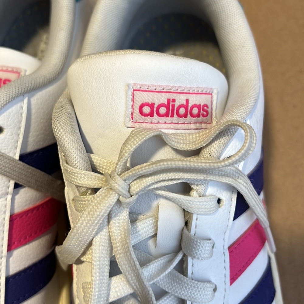 Adidas Women’s White Grand Court 'Energy Ink' Grant Court Sneakers size US 8.5 - Picture 11 of 15